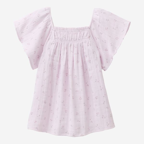 Musselin Kleid Baumwolle Kirschen