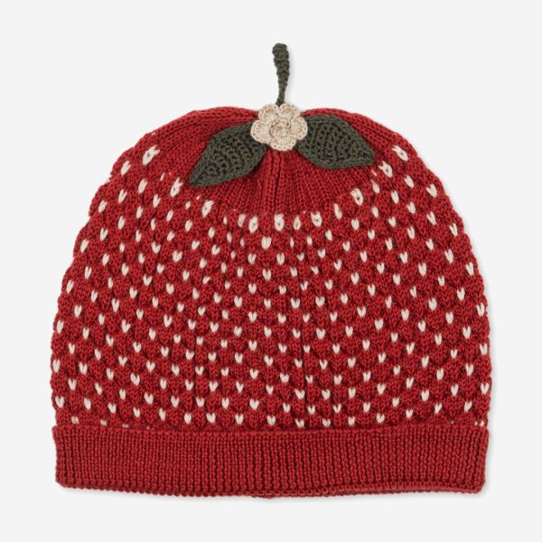 Strickmütze Erdbeere Wolle