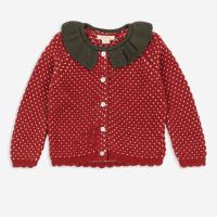 Strickjacke Erdbeere Wolle