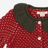 Strickjacke Erdbeere Wolle