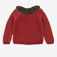 Strickjacke Erdbeere Wolle