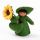 Blumenkind Sonnenblume in der Hand