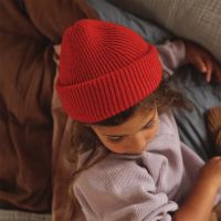 Kinder Mütze Beanie Wolle Fonzie