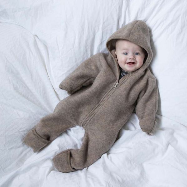 Baby Zipp-Overall mit Kapuze Wollfleece