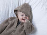 Baby Zipp-Overall mit Kapuze Wollfleece
