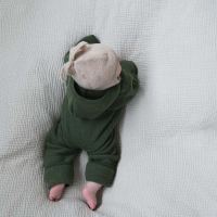 Baby Zipp-Overall mit Kapuze Wollfleece