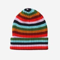 Rib Beanie bunt gestreift