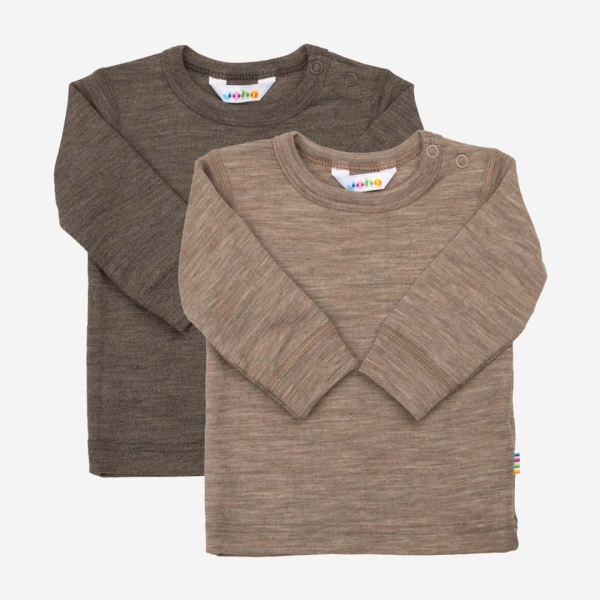 Shirt Wolle/Seide braun beige