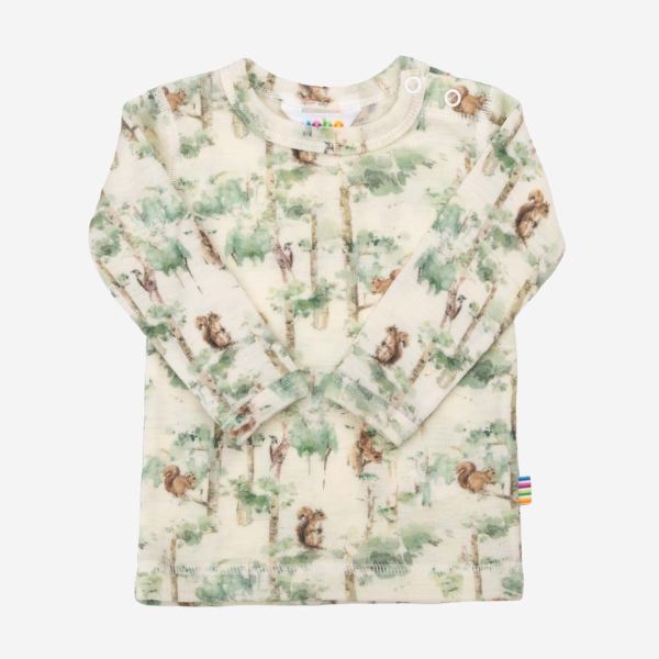 Langarmshirt Merinowolle Eichhörnchen