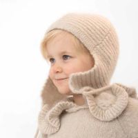 Struktur Strickmütze Alpaka beige