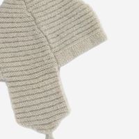 Struktur Strickmütze Alpaka beige