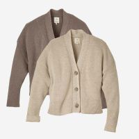 Damen Grobstrick Cardigan Merinowolle