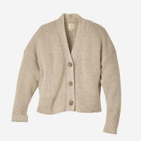 Damen Grobstrick Cardigan Merinowolle