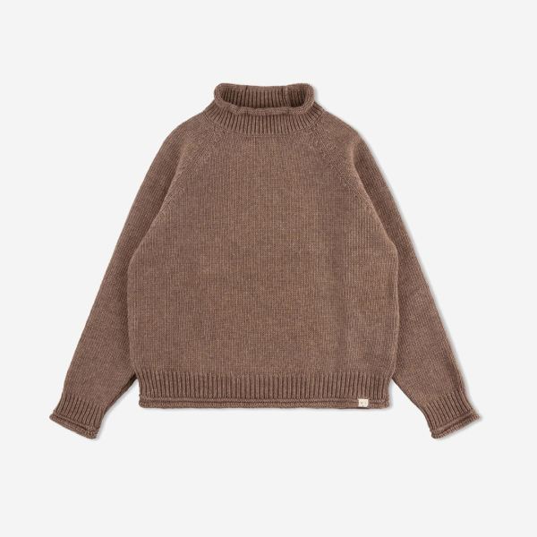 Kinder Raglan High Neck Sweater Lammwolle/Baumwolle
