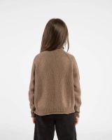 Kinder Raglan High Neck Sweater Lammwolle/Baumwolle