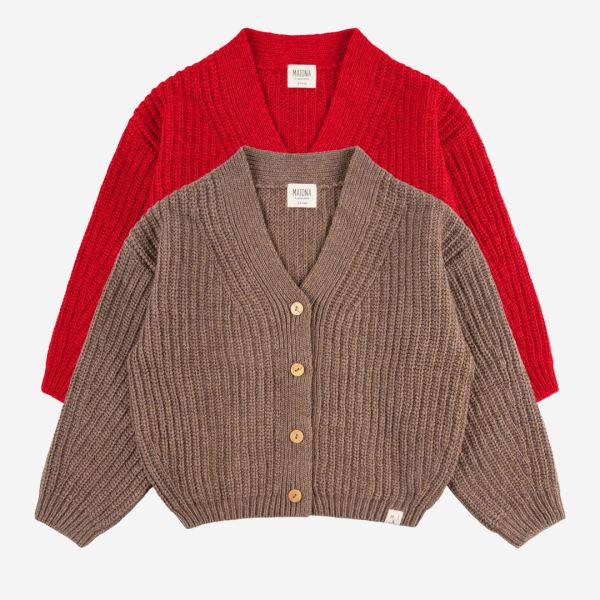 Kinder Strickjacke Lammwolle/Baumwolle