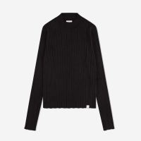 Damen Rib Longsleeve Baumwolle