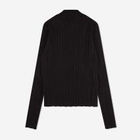 Damen Rib Longsleeve Baumwolle