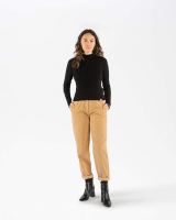 Damen Rib Longsleeve Baumwolle