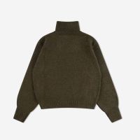 Damen Rollkragenpullover Lammwolle/Baumwolle