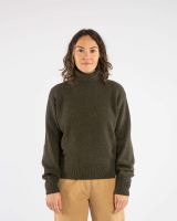 Damen Rollkragenpullover Lammwolle/Baumwolle