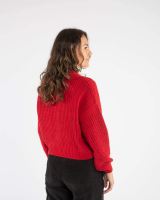 Damen Strickjacke Lammwolle/Baumwolle