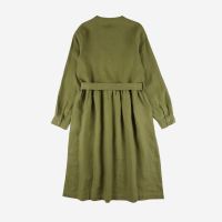 Damen Leinen Kleid mit Gürtel