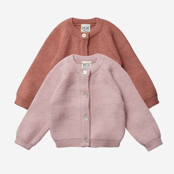 Cardigan Perlfangstrick Merinowolle/Seide