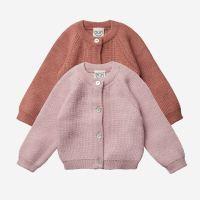 Cardigan Perlfangstrick Merinowolle/Seide