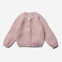 Cardigan Perlfangstrick Merinowolle/Seide