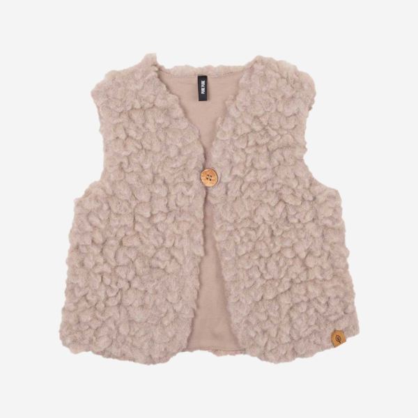 Kinder Plüsch-Weste Wolle/Tencel