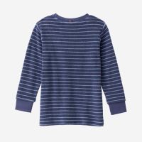 Schlafanzug 2-teilig Frottee Ringel blau