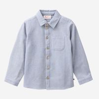 Kinder Flanell Hemd blaugrau melange