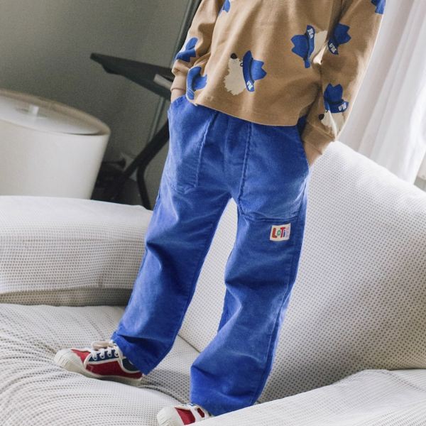 Kord-Hose Baumwolle ink blue