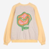 Damen Sweatshirt Relaxed Bio-Baumwolle Flower