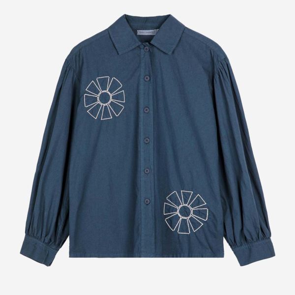 Damen Bluse mit 3/4 Ärmel Bio-Baumwolle