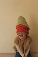 Kinder Mütze Beanie Wolle Fonzie