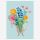 Postkarte „Maus mit Blumen“