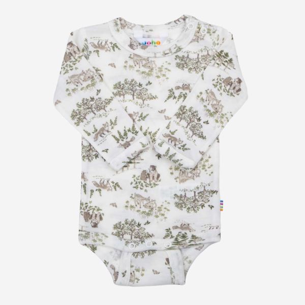 Baby Body Waldtiere Wolle/Seide