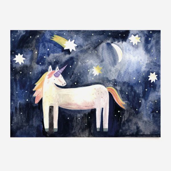 Postkarte „Alba Einhorn“