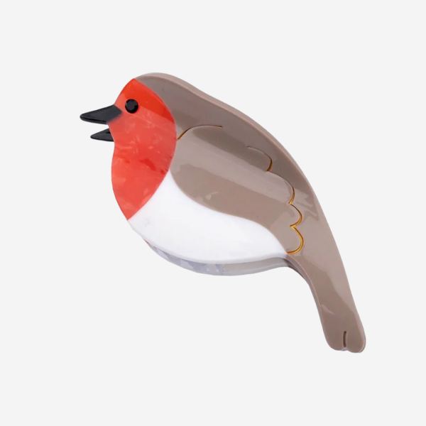 Haarklammer Rotkehlchen