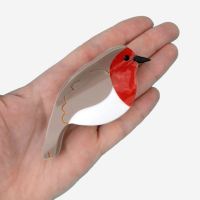 Haarklammer Rotkehlchen