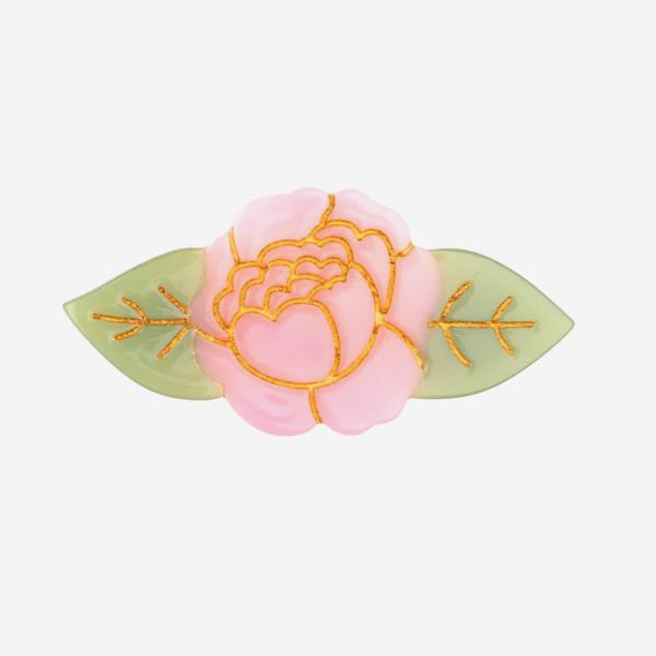 Haarclip Pfingstrose