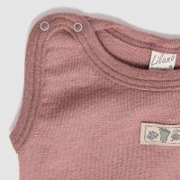 Strampler Uni Wolle/Seide mauve 50