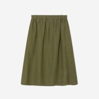 Damen Midi Rock Leinen