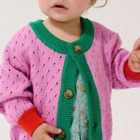 Strickjacke Color Block Bio-Baumwolle 24 Monate