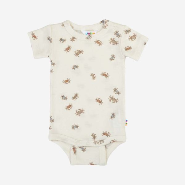 Body kurzarm Wolle/Seide Krabbe