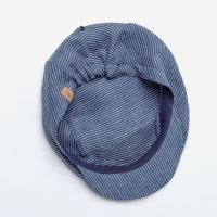 Schiebermütze Leinen navy