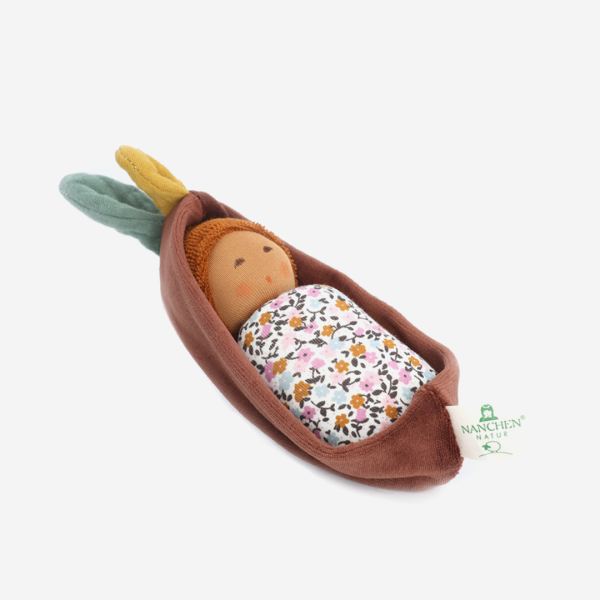 Eichenbaby geblümt im Rindenbett