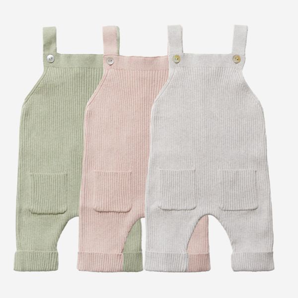 Latzhose Rippenstrick Bio-Baumwolle/Seide